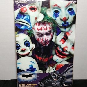 Batman Dark Knight Real D 3D Joker Illusion Poster DC Comics 2008 NIP RARE